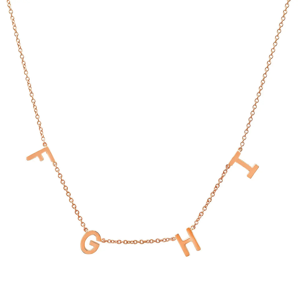 Precious Multi Gold Initial Necklace Paul Jewelry Inc