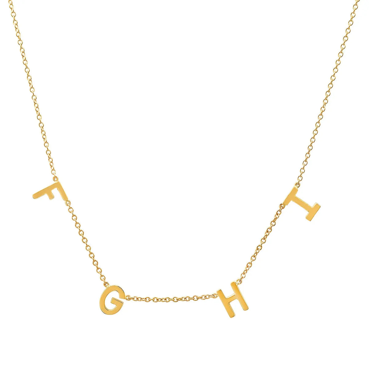 Precious Multi Gold Initial Necklace Paul Jewelry Inc