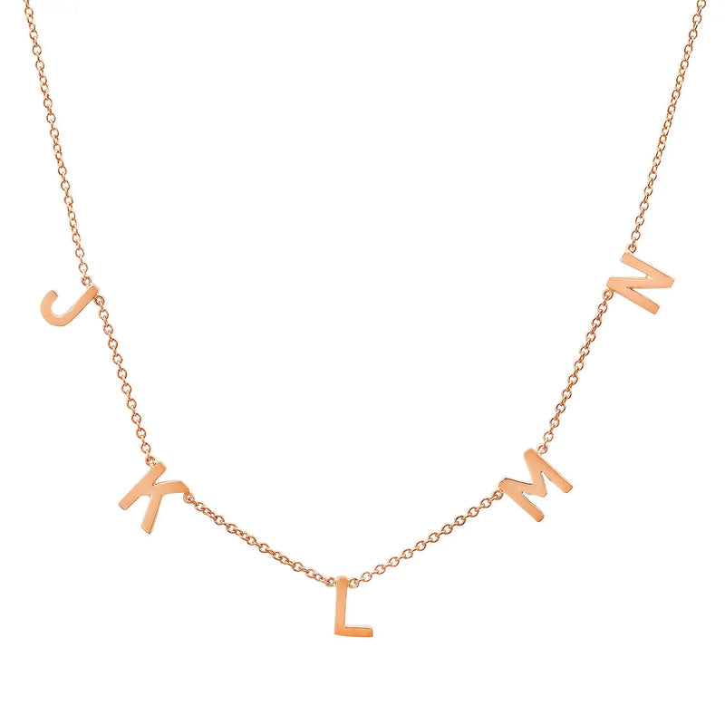 Precious Multi Gold Initial Necklace Paul Jewelry Inc