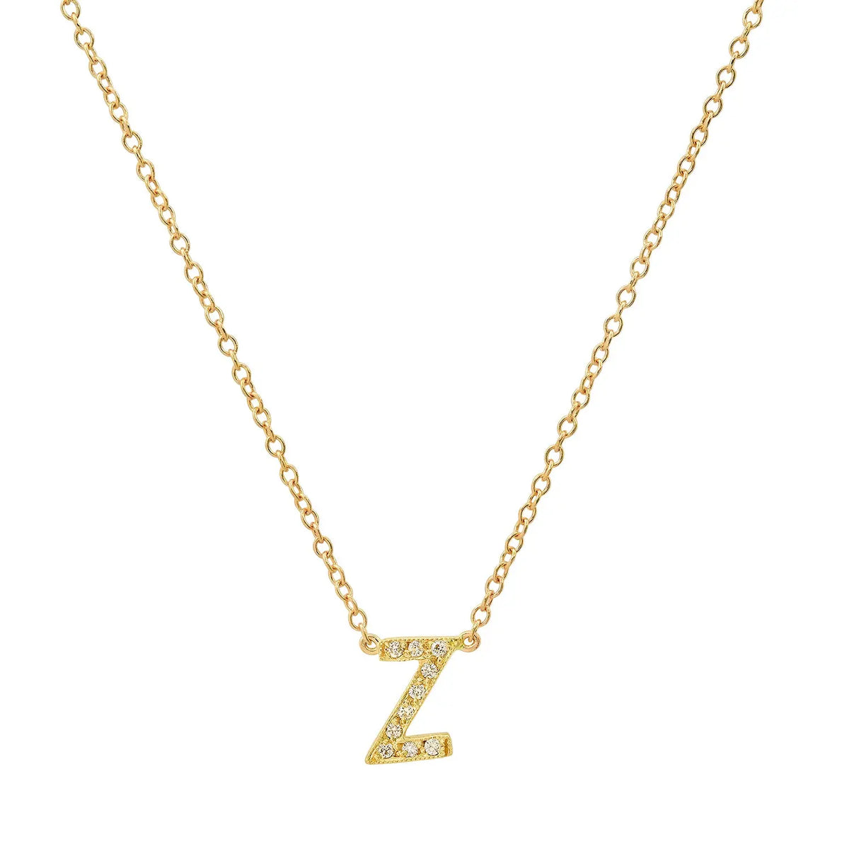 Dainty Diamond Initial Necklace Paul Jewelry Inc