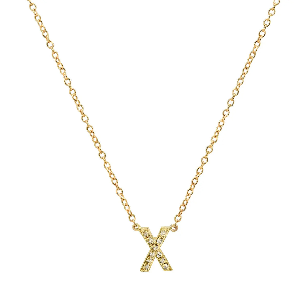 Dainty Diamond Initial Necklace Paul Jewelry Inc