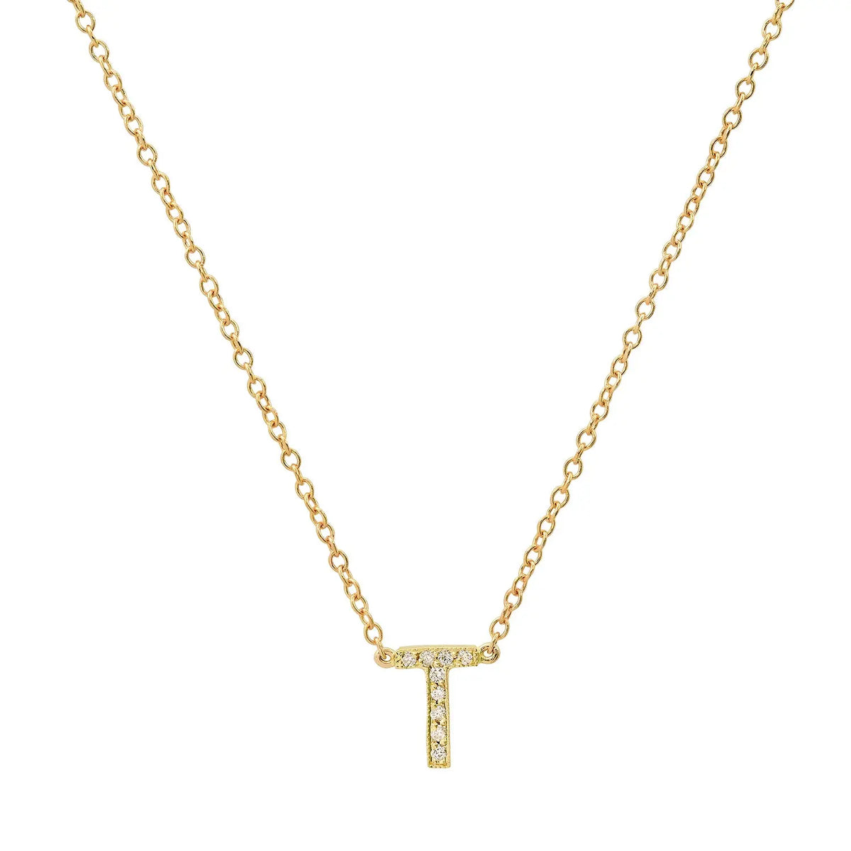 Dainty Diamond Initial Necklace Paul Jewelry Inc