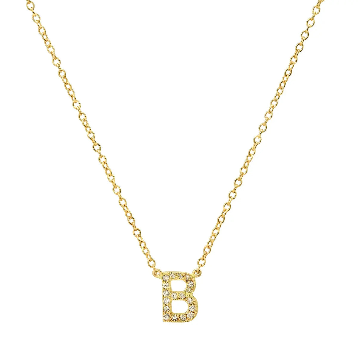 Dainty Diamond Initial Necklace Paul Jewelry Inc