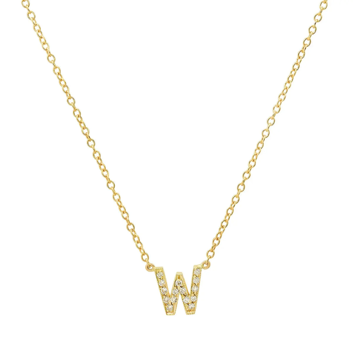 Dainty Diamond Initial Necklace - Paul Jewelry Inc